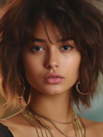 15 Short Wolf Cuts With Curtain Bangs