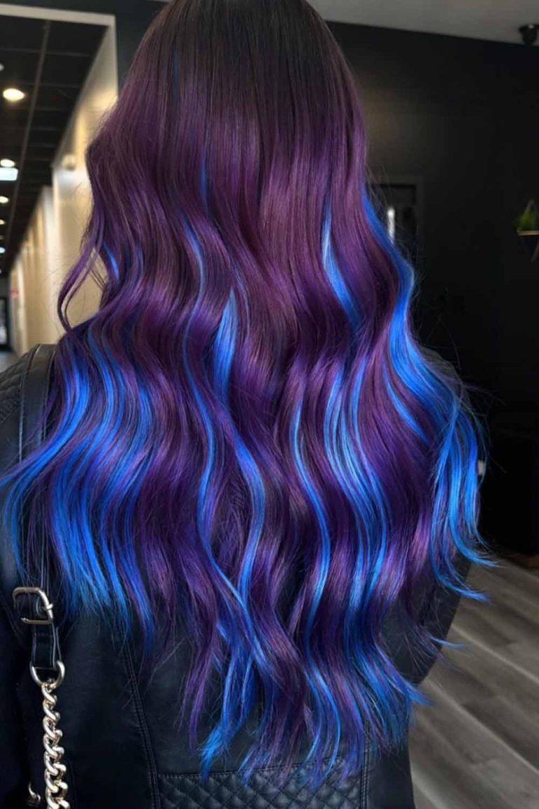 Undercut with bright purple hair