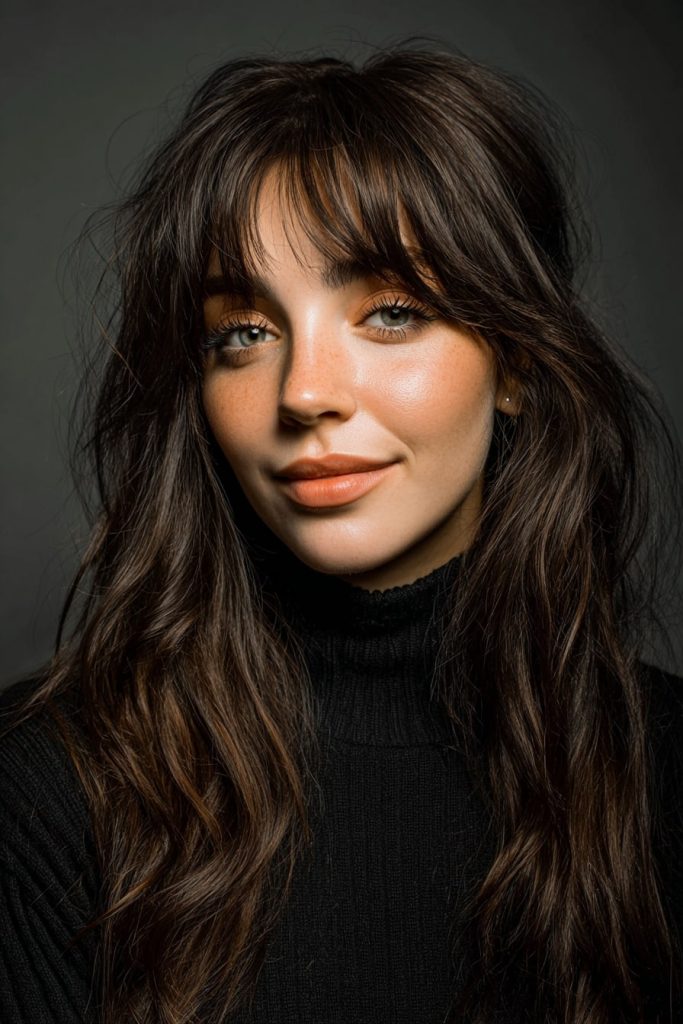 French Shag with Curtain Bangs