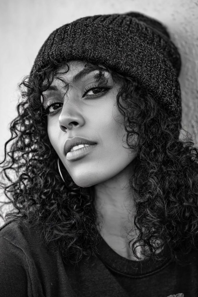 Curly Hair + Beanie