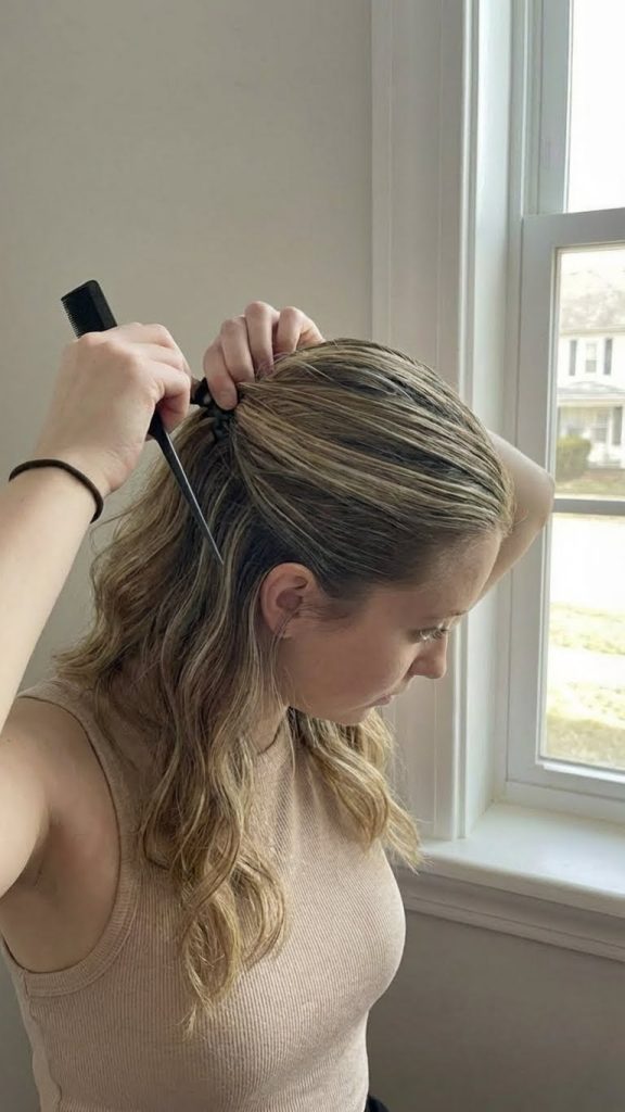 Half-Up, Half-Down Hairstyle