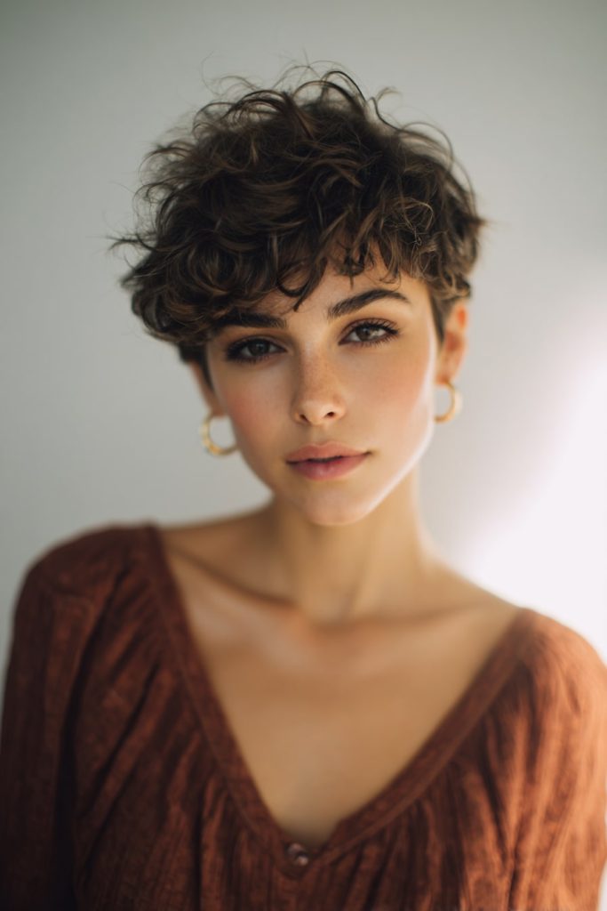Soft Feminine Curly Pixie