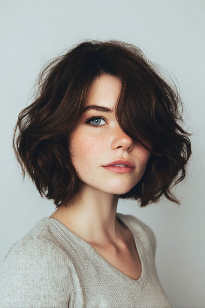 Textured Bob with Side Part