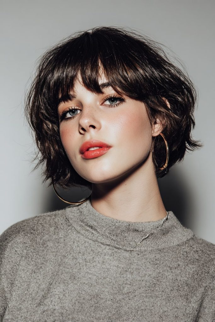 Layered Bixie for Thick Hair