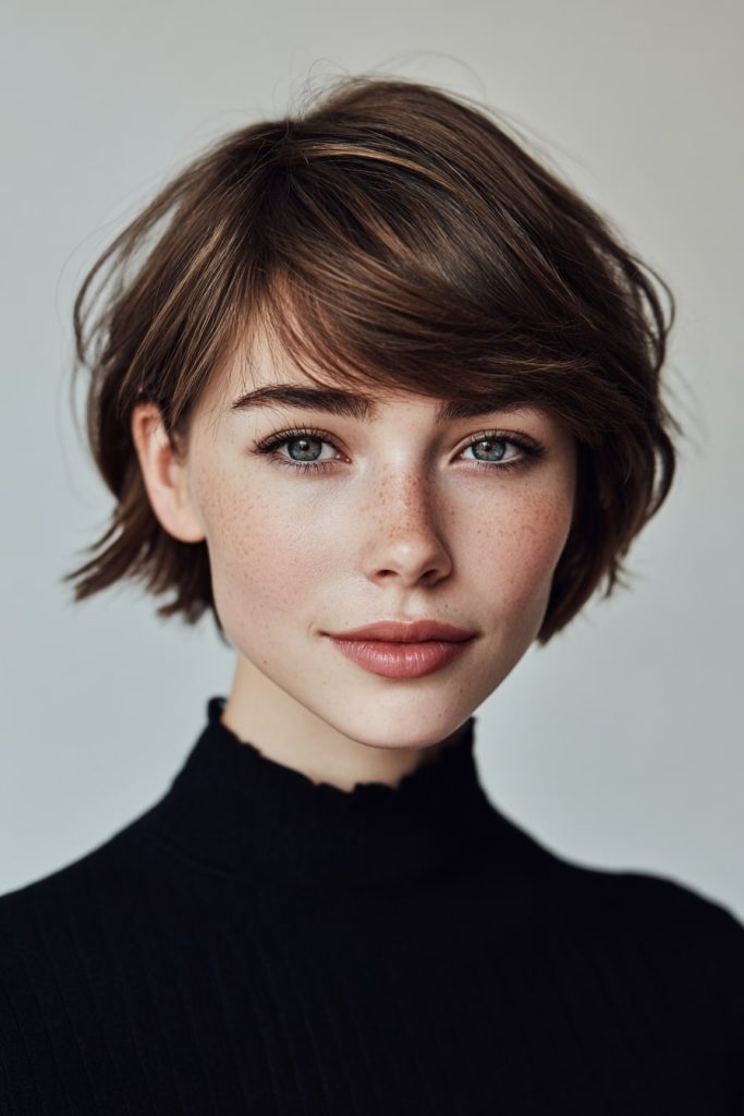 Soft Bixie with Side Part