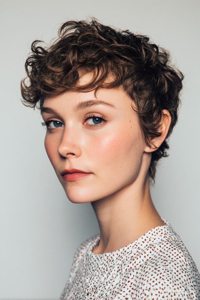 Layered Curly Pixie