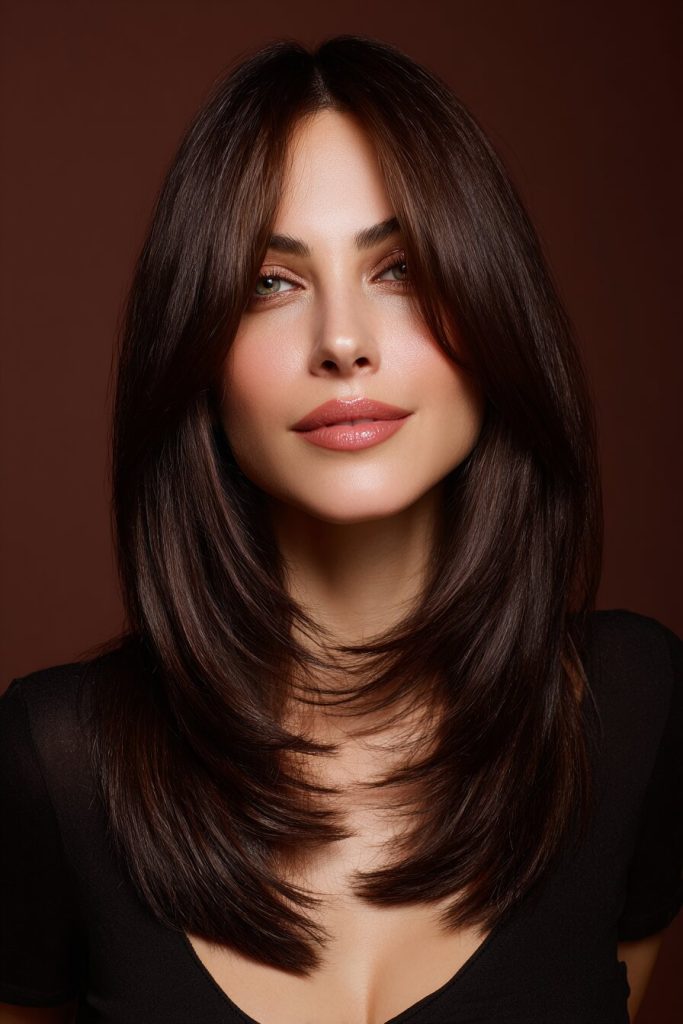 Blowout with Curtain Bangs