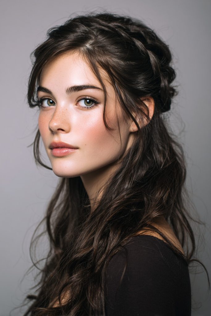 Half-Up Twisted Hairstyle