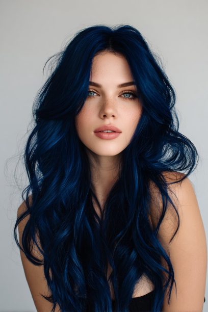15 Hair Ideas for Navy Hair Color