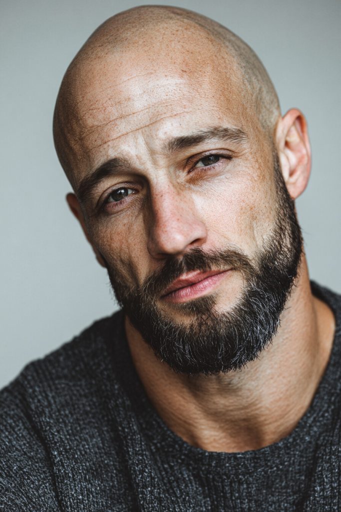 Clean Shave with Beard Focus