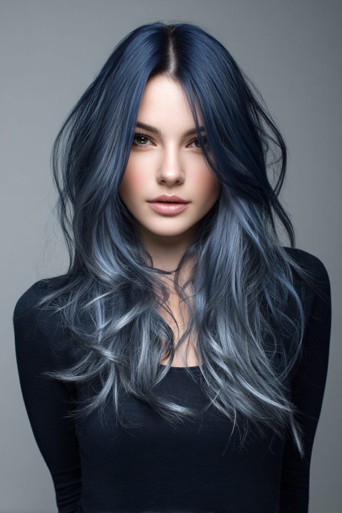 Navy with Silver Accents