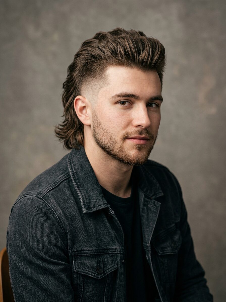 Burst Fade Mohawk Mullet