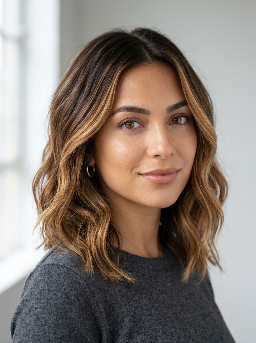 Caramel Balayage Lob