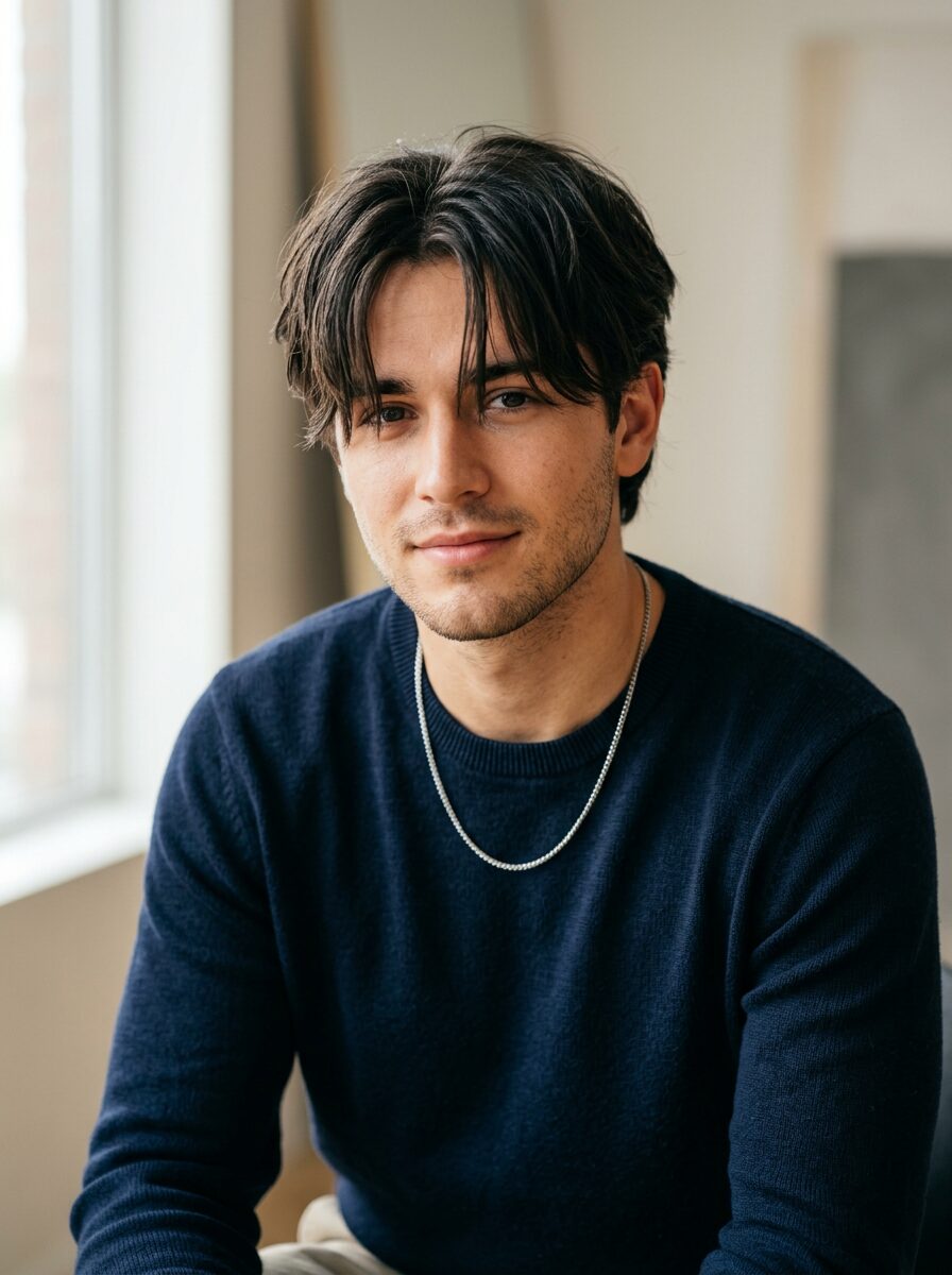 Textured Curtain Bangs