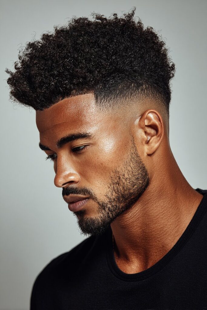Afro with Taper Fade