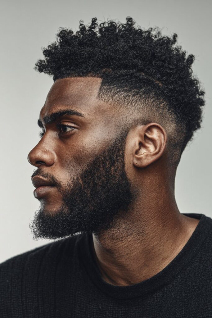 Taper Fade with Natural Curls