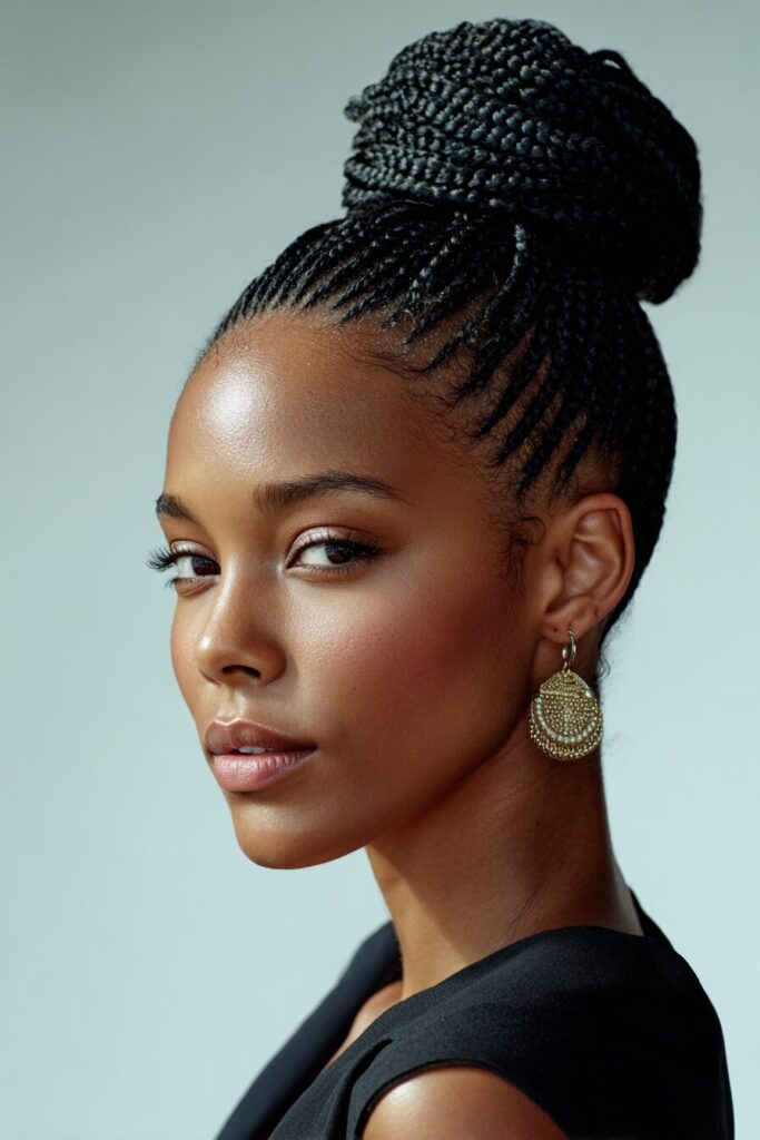 Knotless Braids Bun