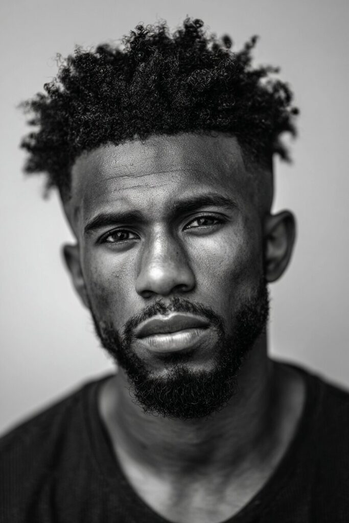 Short Afro with Line-Up