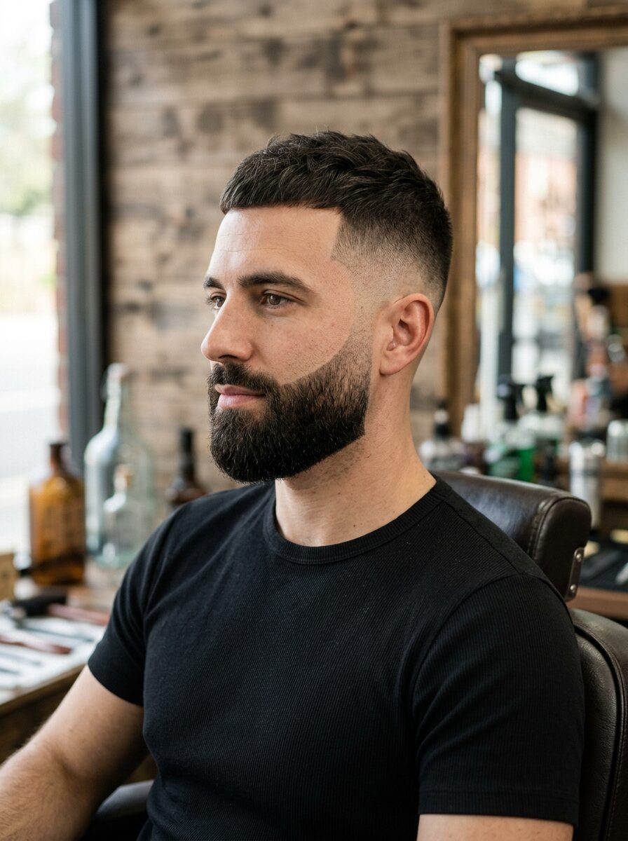 Skin Fade with Beard Blend