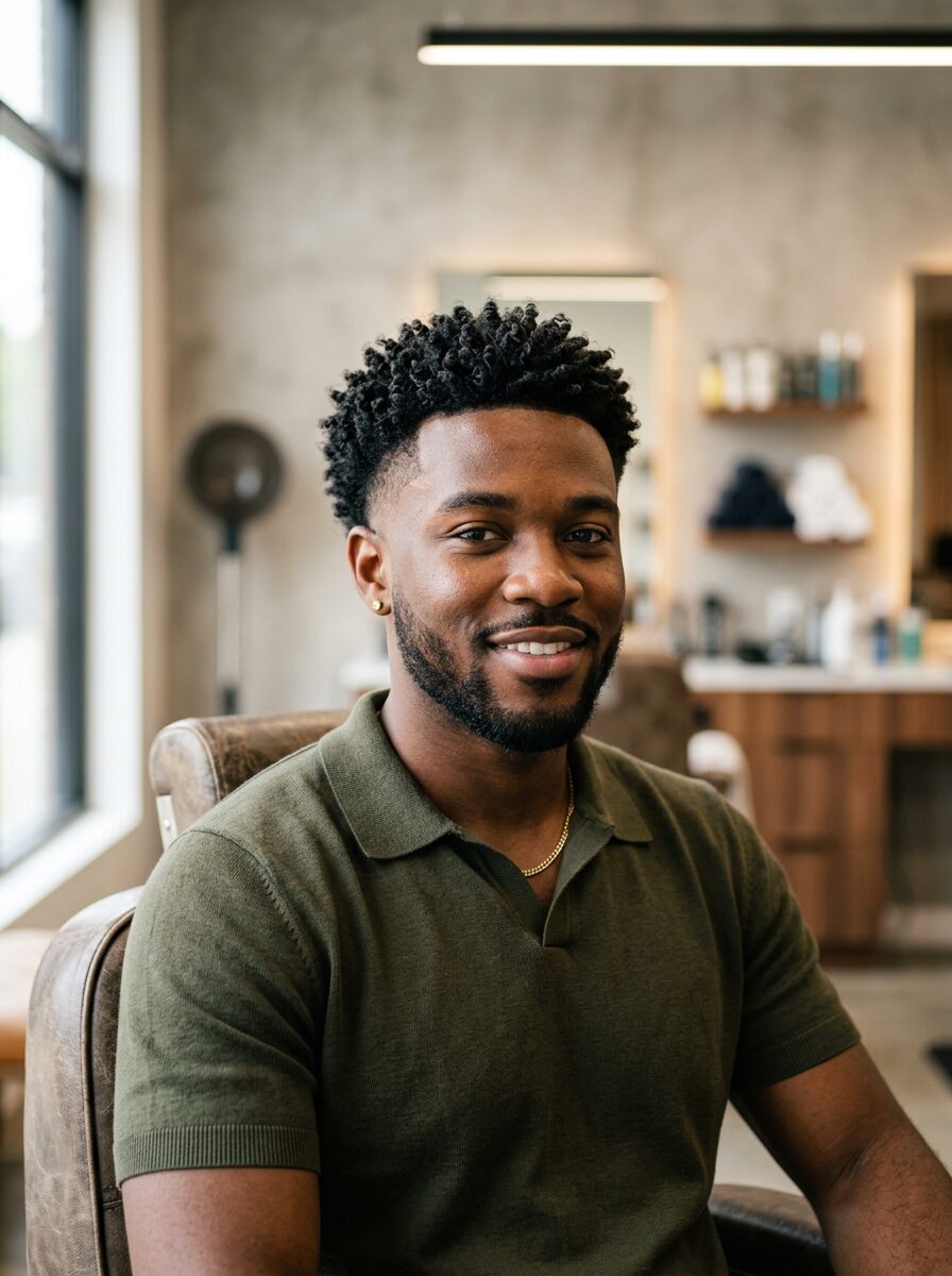 Sponge Curls with Taper