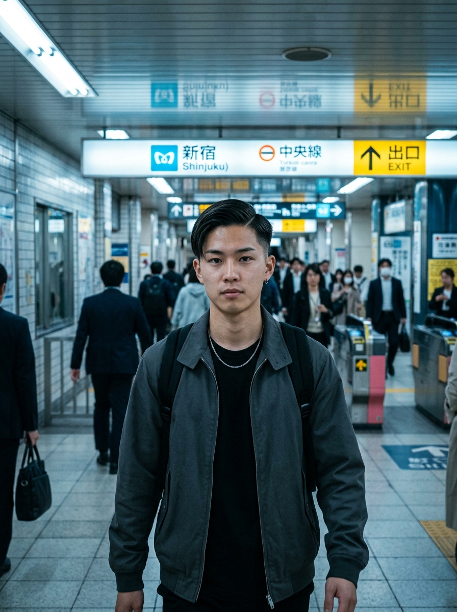 Low Taper Fade with Straight Hair