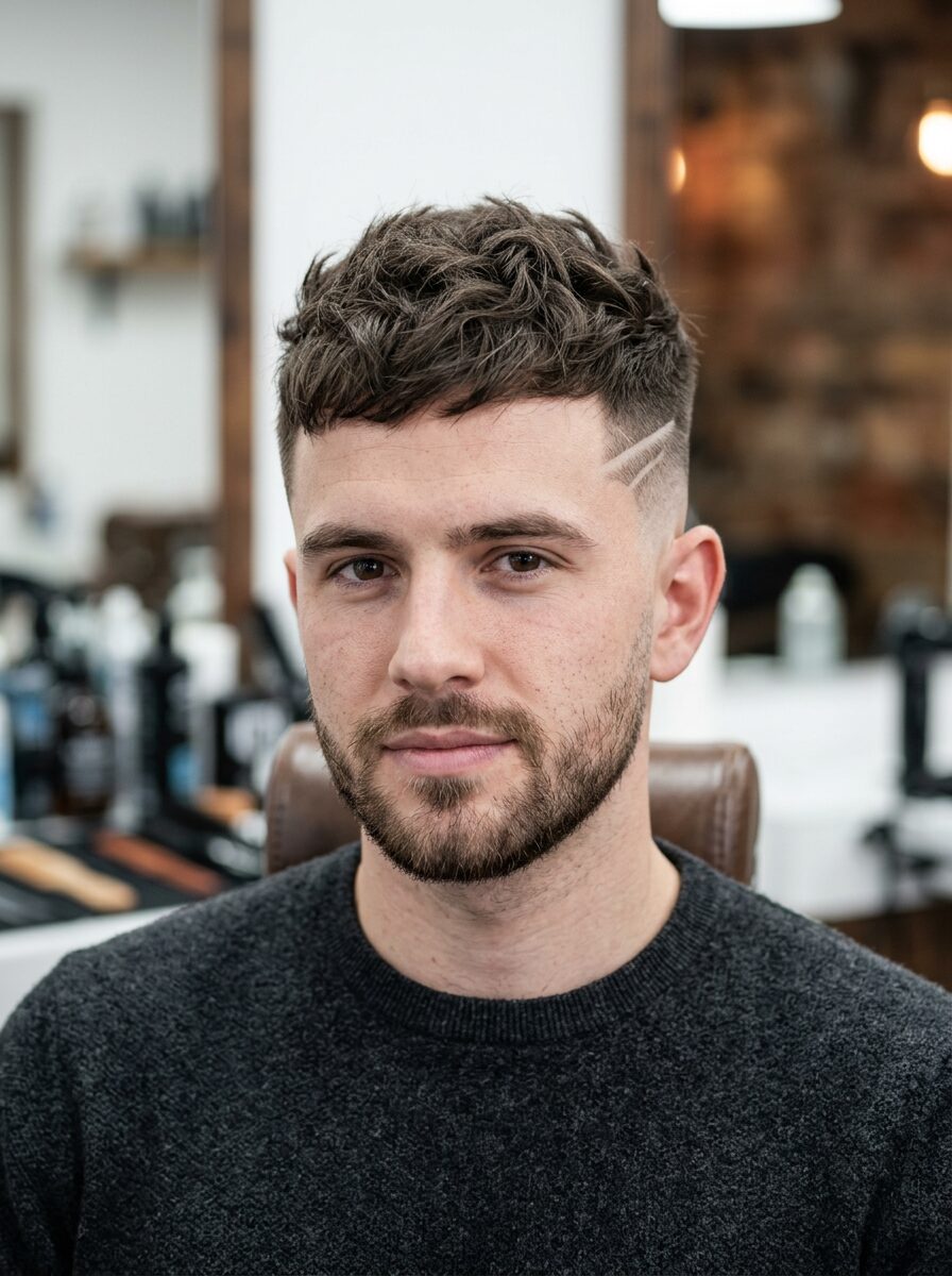 Textured Crop with Design