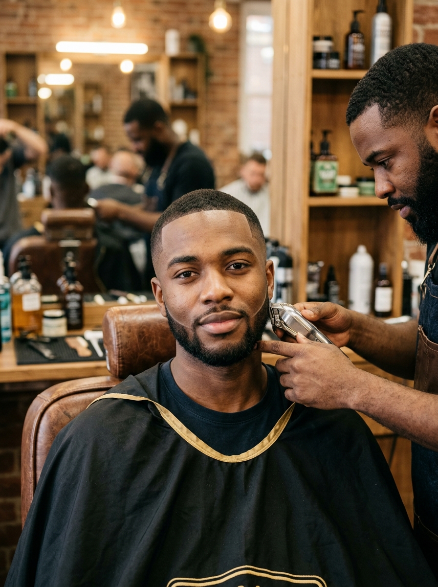 Low Fade + Short Beard