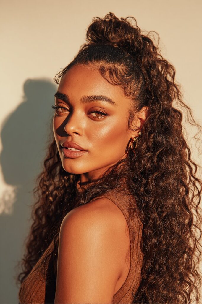 Half-Up Half-Down Curls