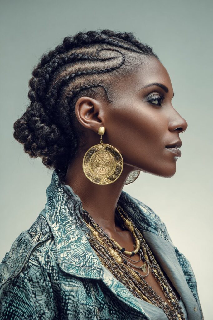 Cornrows with Designs
