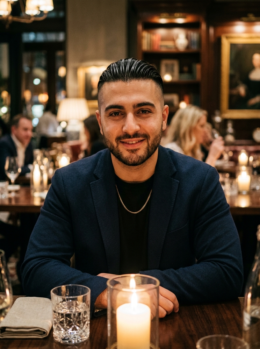 Slicked Back with Undercut