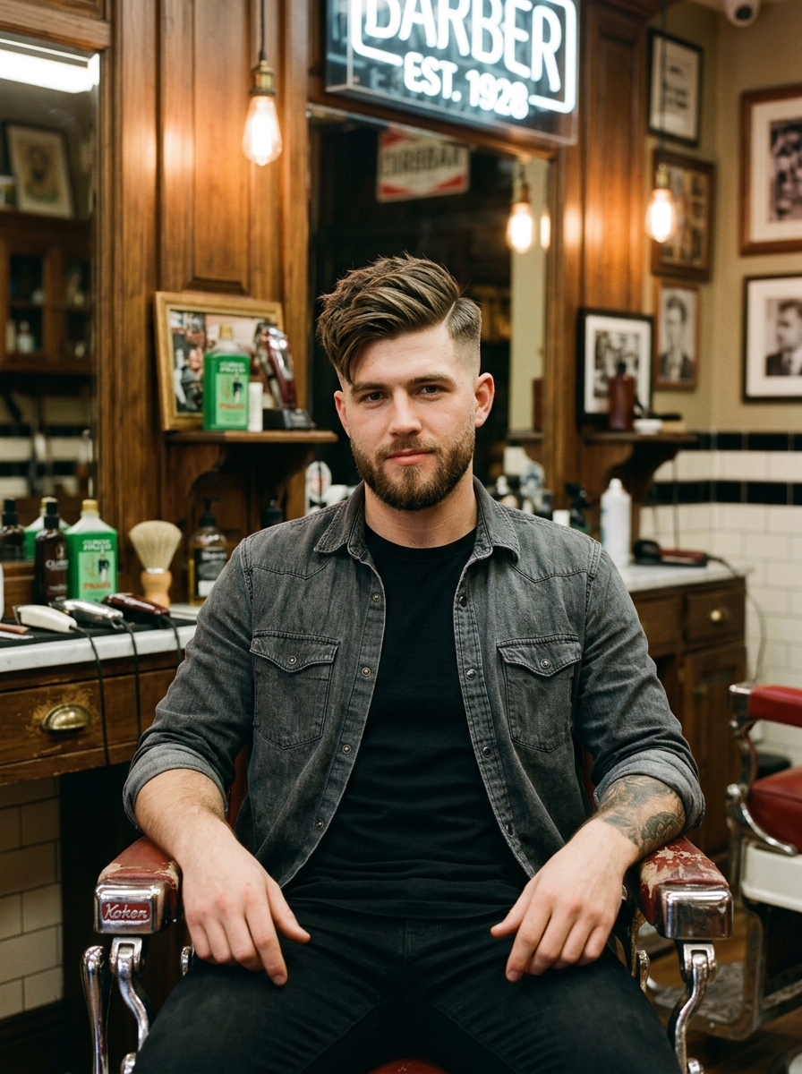 Warrior Cut with Side Part