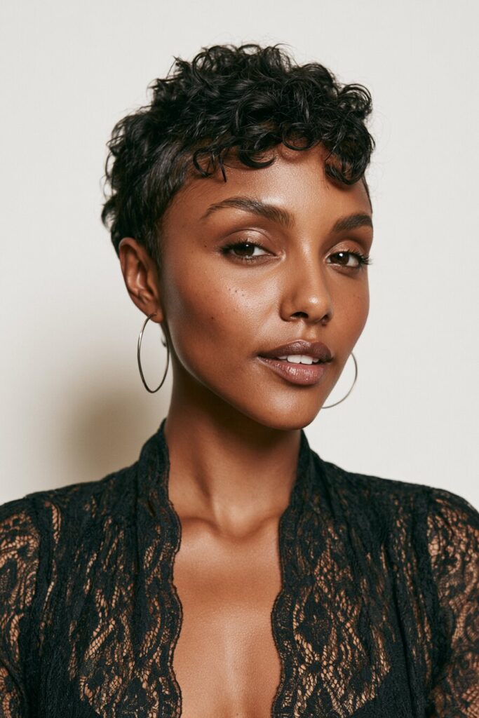 Curly Pixie Cut