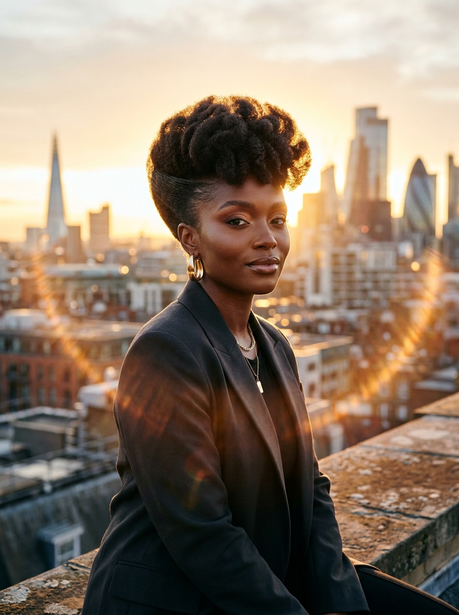 Editorial Geometric Crown Bixie with Sculptural Volume