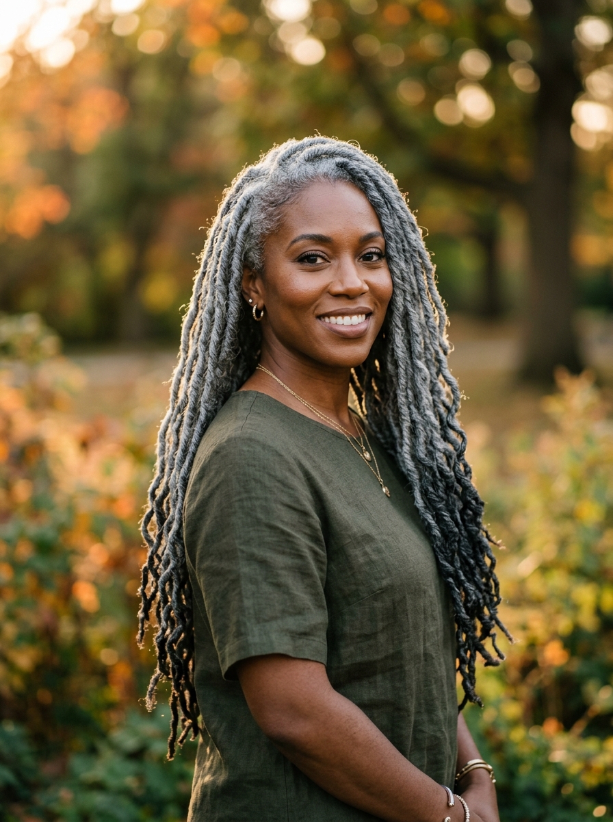 Pewter Gray Mature Locs
