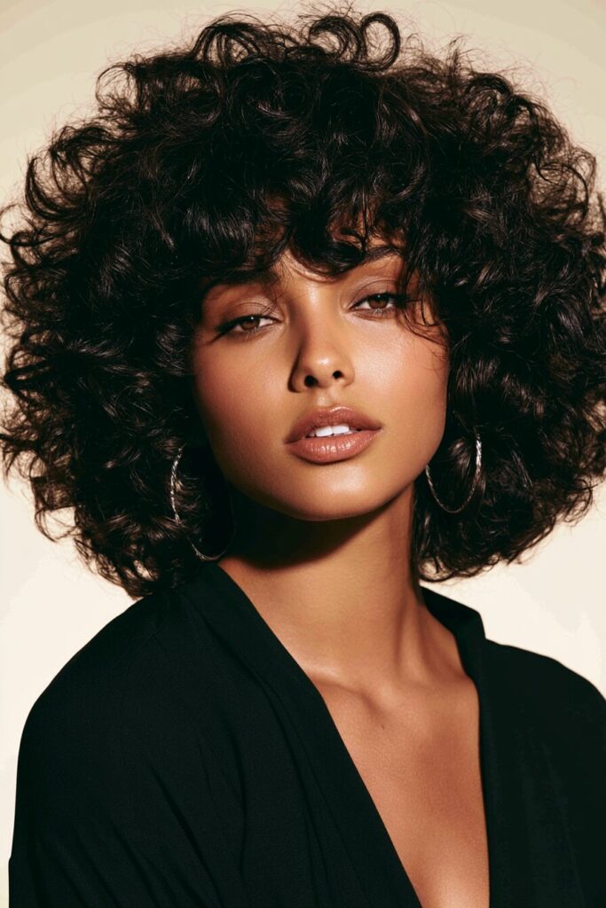 The Curly Halo Cut