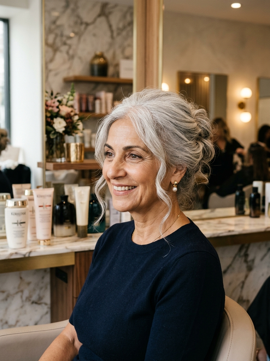 Pearl Gray Updo