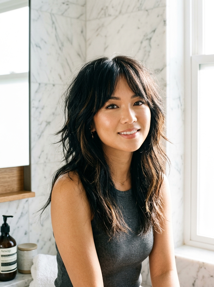 Lob-Length Gypsy Shag with Wispy Ends