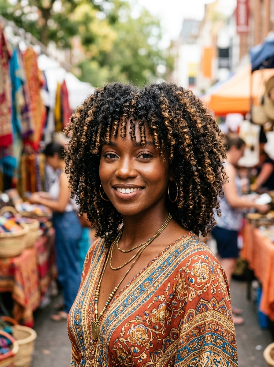 Coily Gypsy Shag with Defined Ringlets