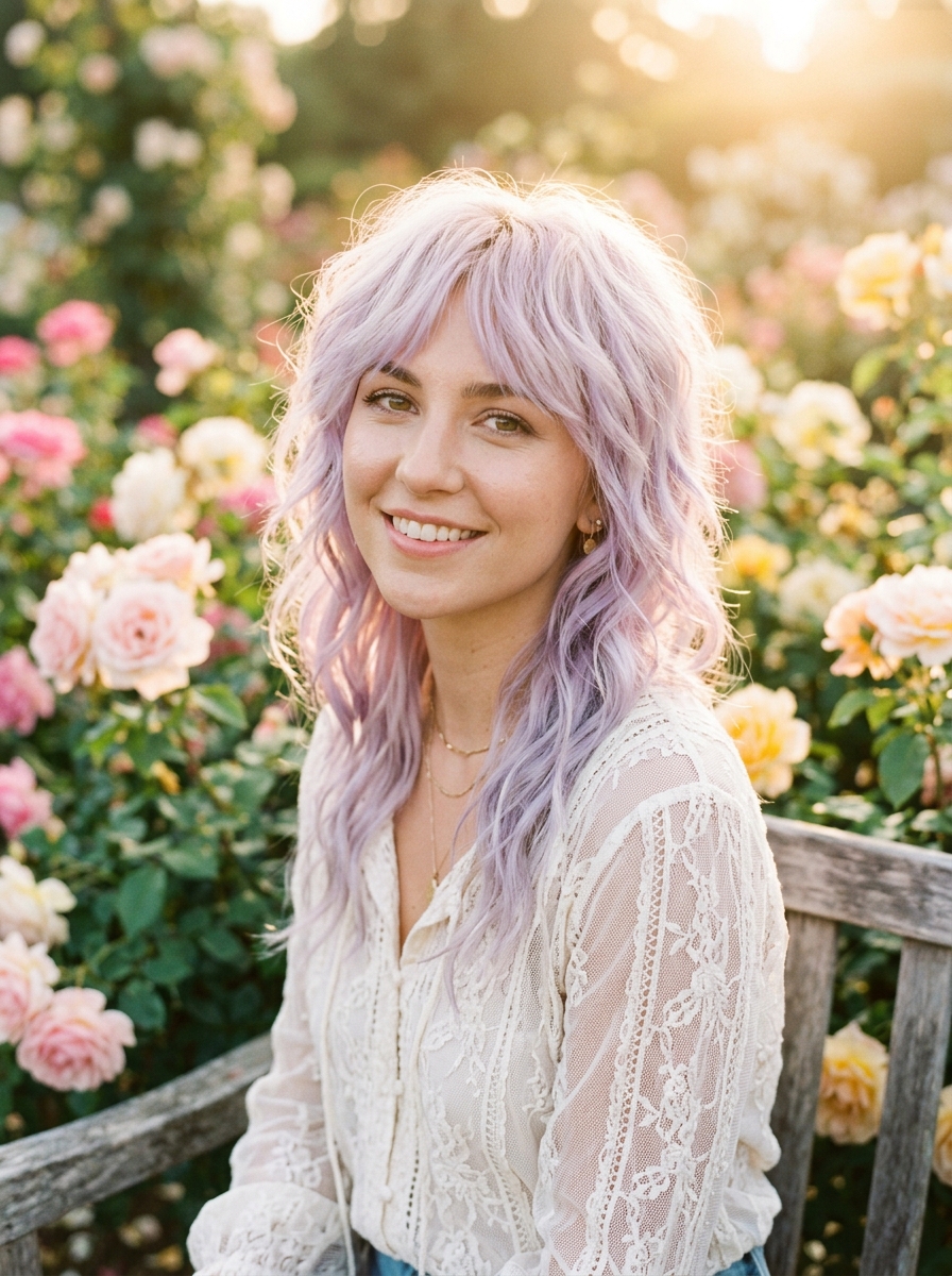 Pastel Lavender Gypsy Shag