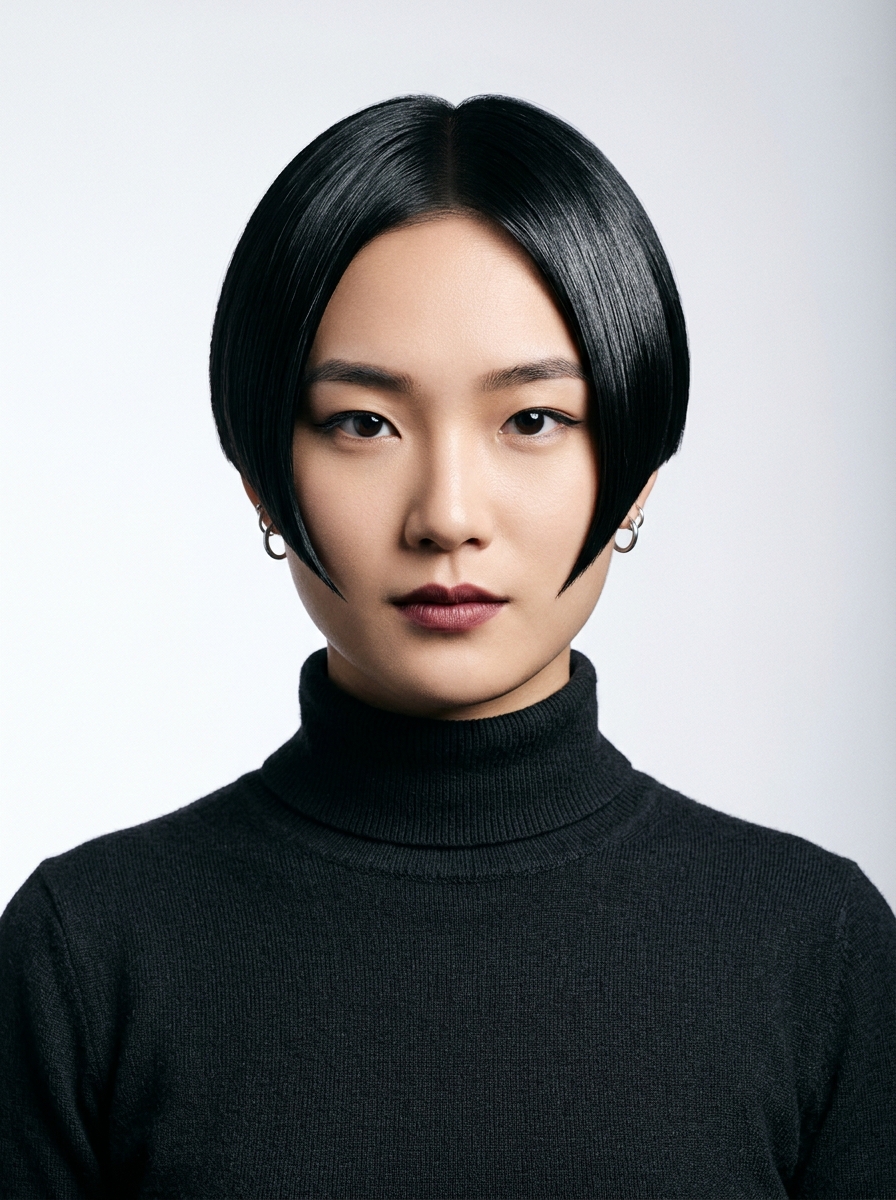 Sleek Geometric Long Pixie Bob