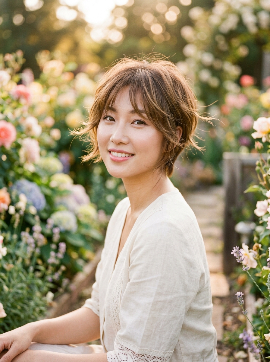 Soft Romantic Wispy Long Pixie Bob