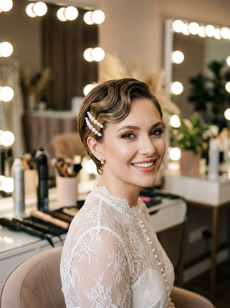 Pearl-Pinned Gatsby Wave