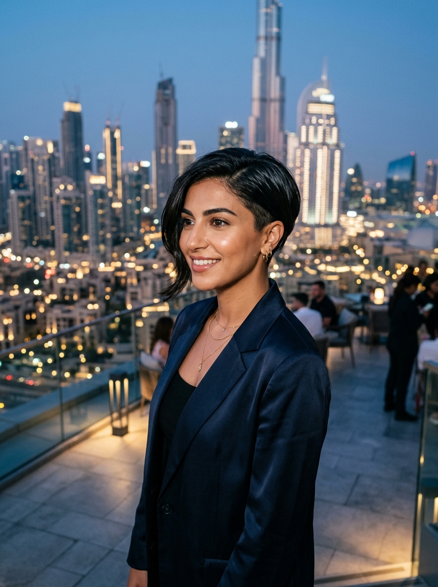 Asymmetric Side-Part Long Pixie