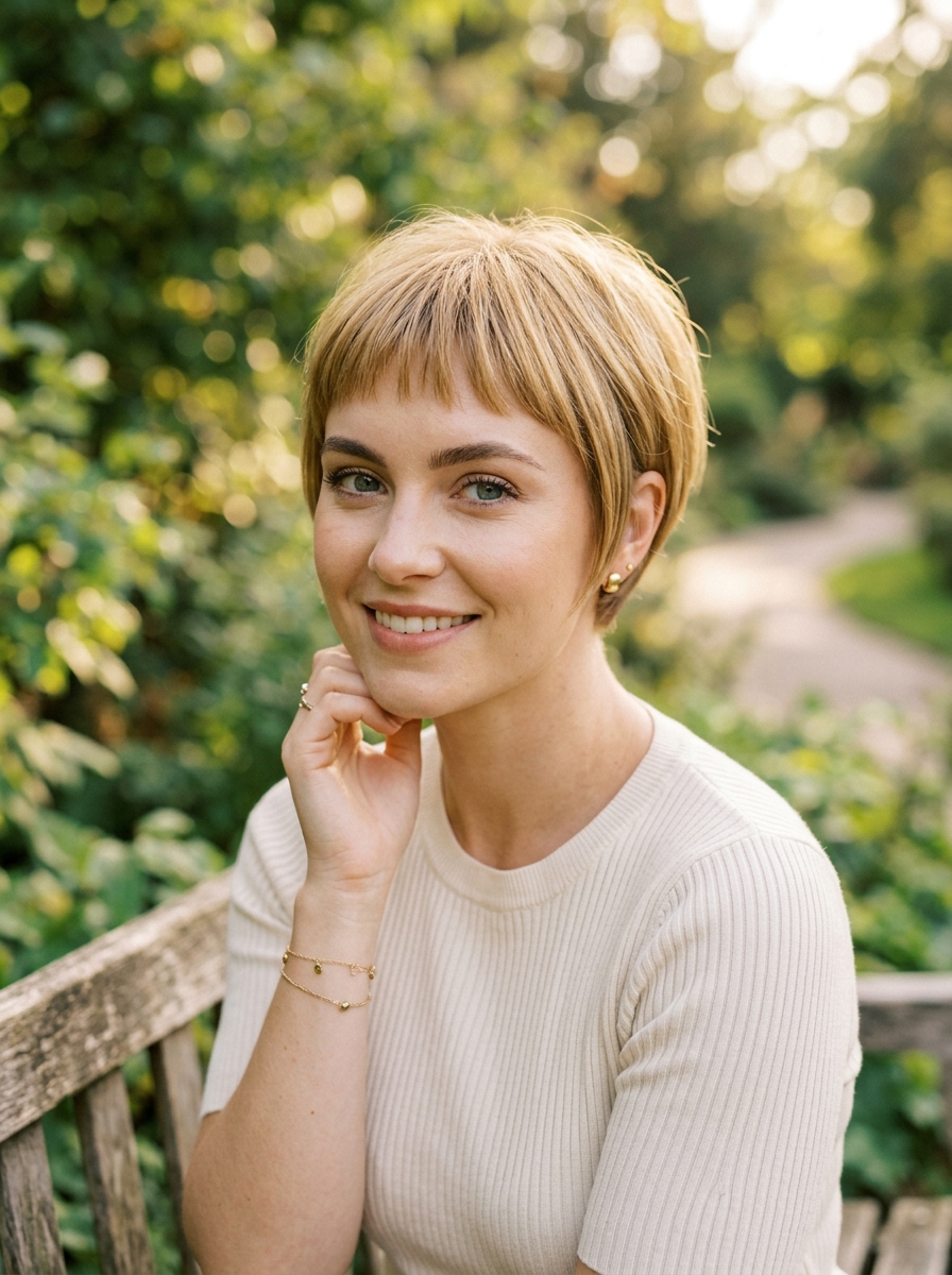 Soft Micro-Fringe Pixie Bob