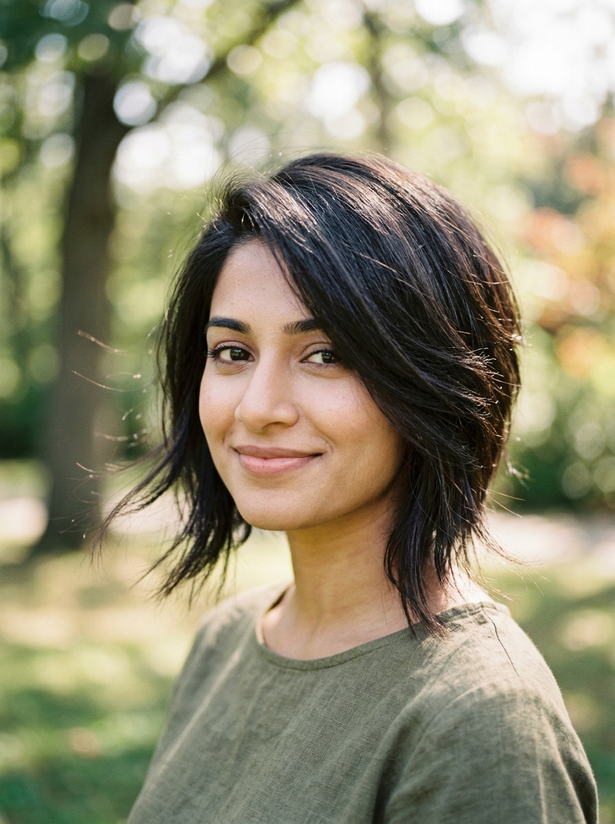 Razor-Softened Textured Long Pixie
