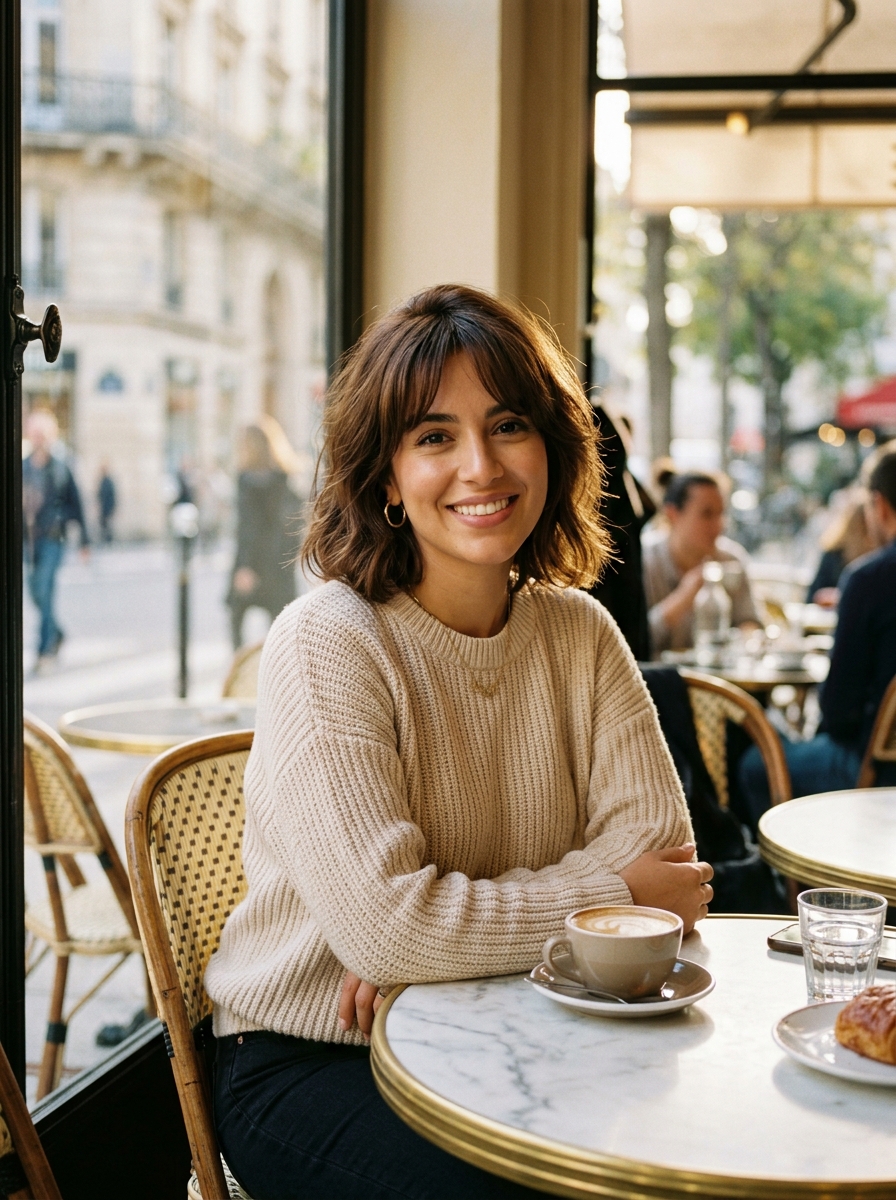 Layered Long Pixie with Curtain Bangs