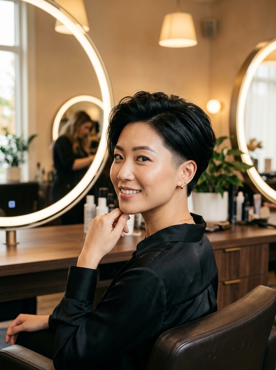 Tapered Nape Long Pixie Bob