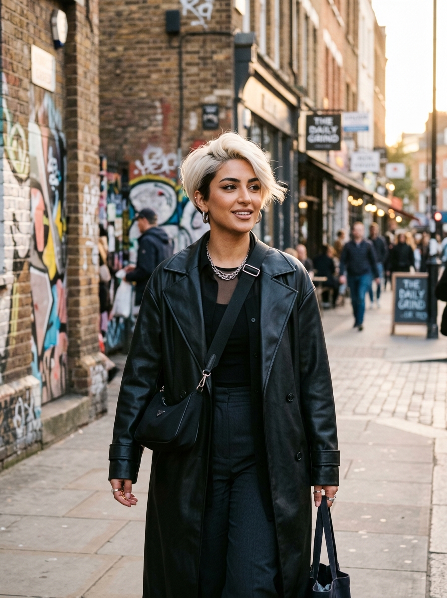 Two-Tone Color-Block Long Pixie
