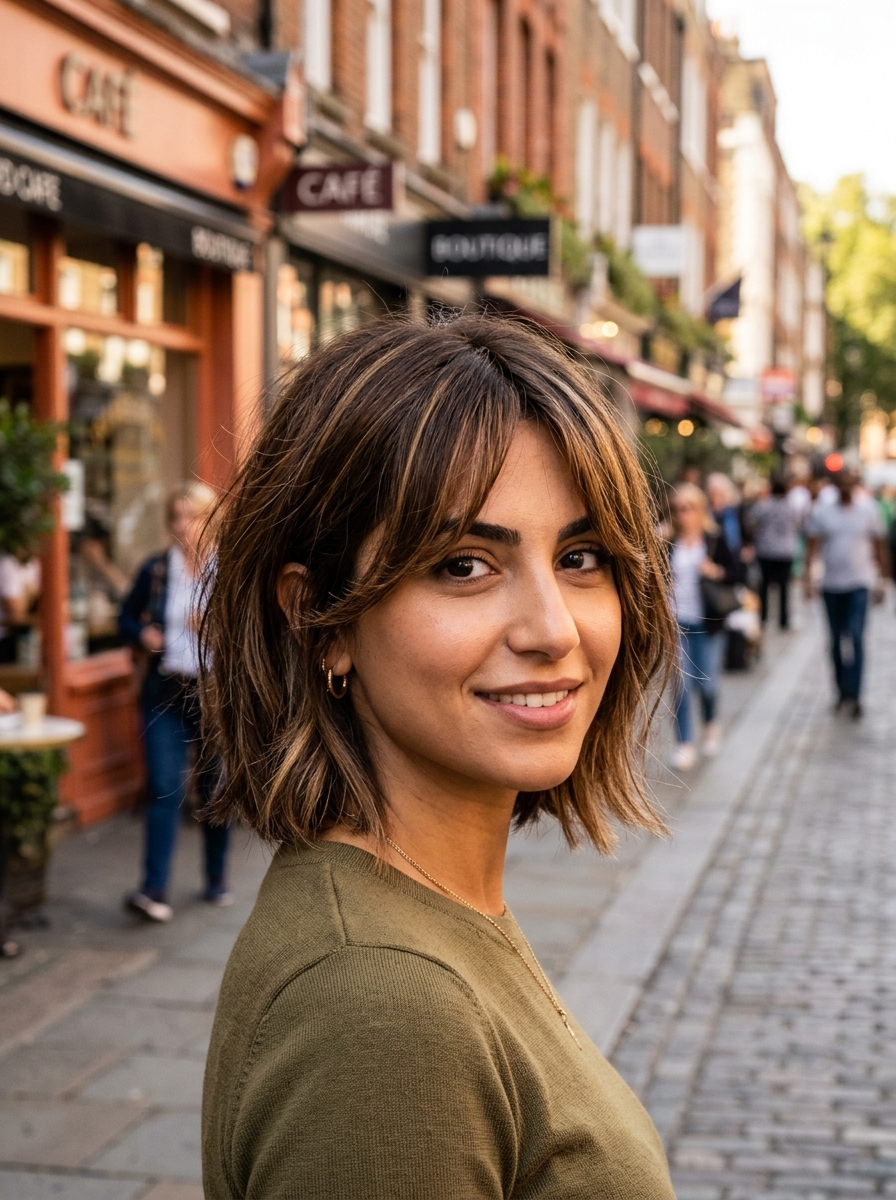 Dimensional Brown Two-Tone Long Pixie Bob