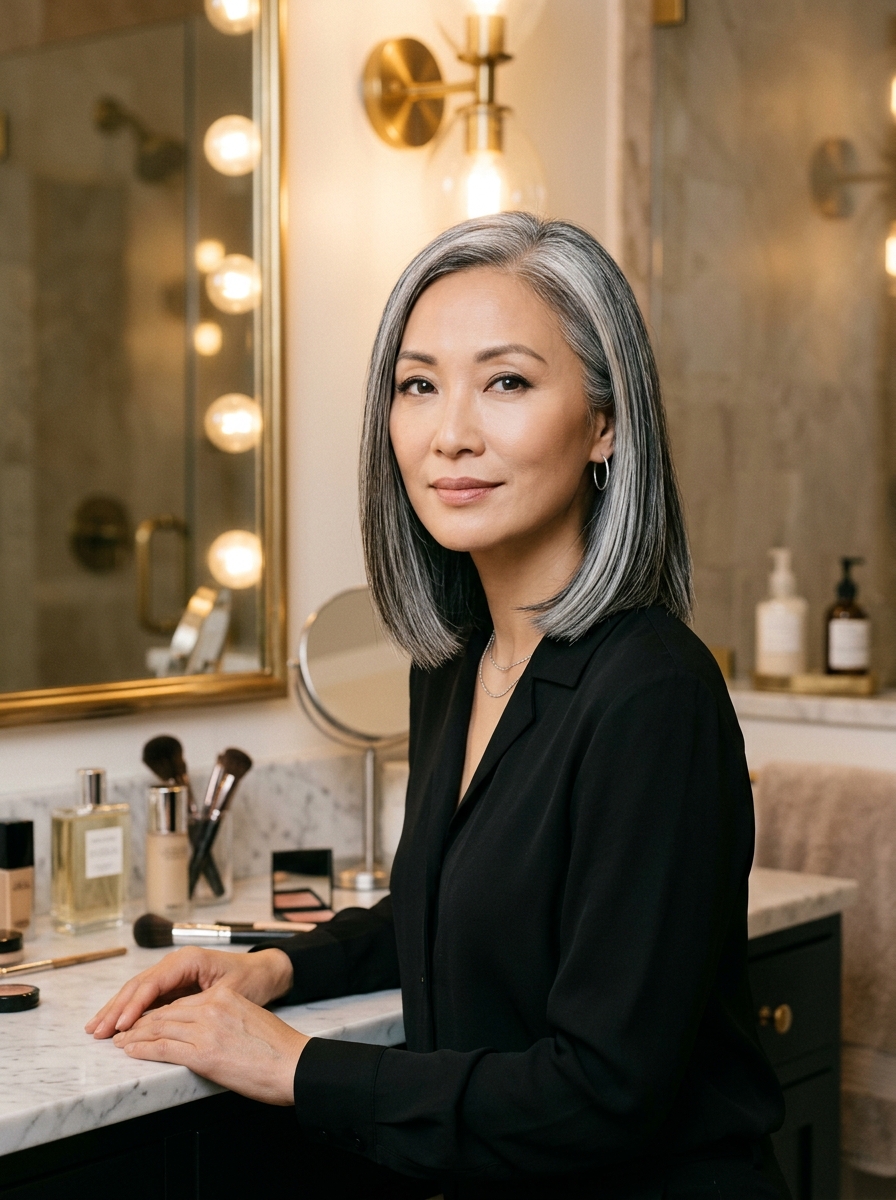 Sleek Straight Shoulder Bob